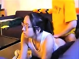Japanese GF gets loved about the couch