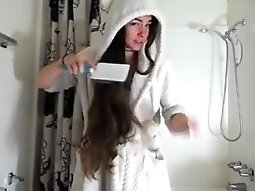 Long hair   Hair   Shower   Washing   Small tits 1