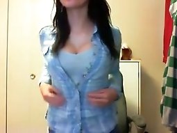 College girl  webcam tease