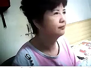 Asian Granny Webcam Show with Big Tits